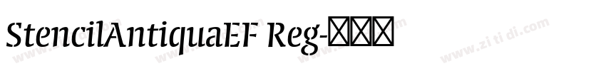 StencilAntiquaEF Reg字体转换